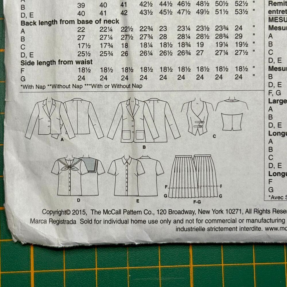 McCalls Pattern 7141 Costume School Girl Size 6-14 New FF Uncut - Picture 5 of 5